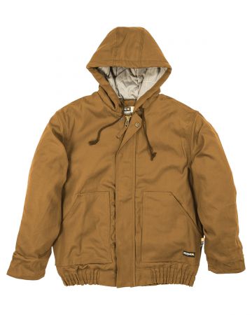 Berne Men's Flame-Resistant Heavyweight 10 oz 88/12 cotton/ nylon Hooded Jacket With Pockets